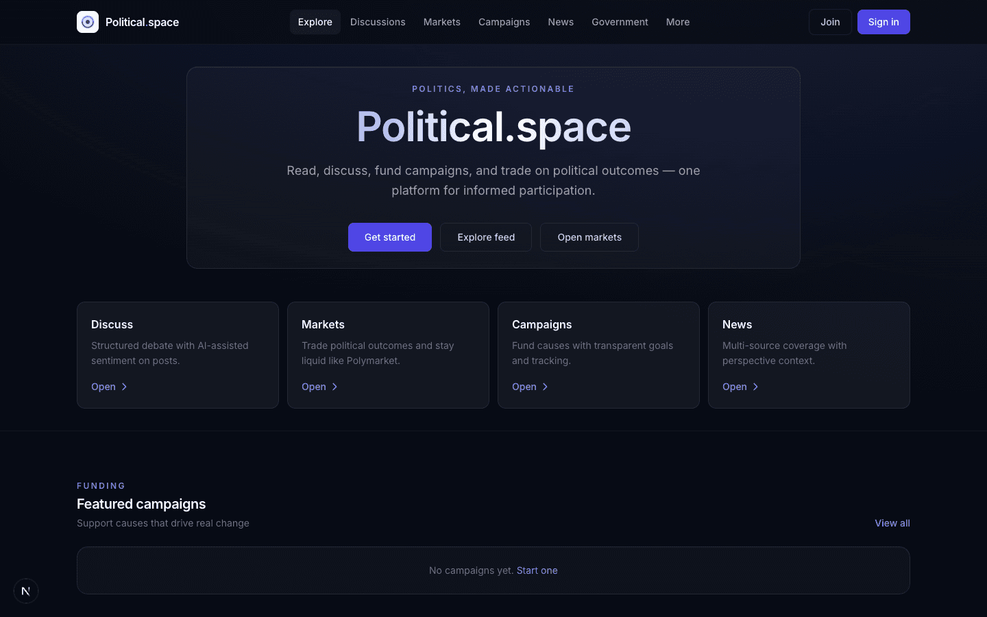 Political.space preview